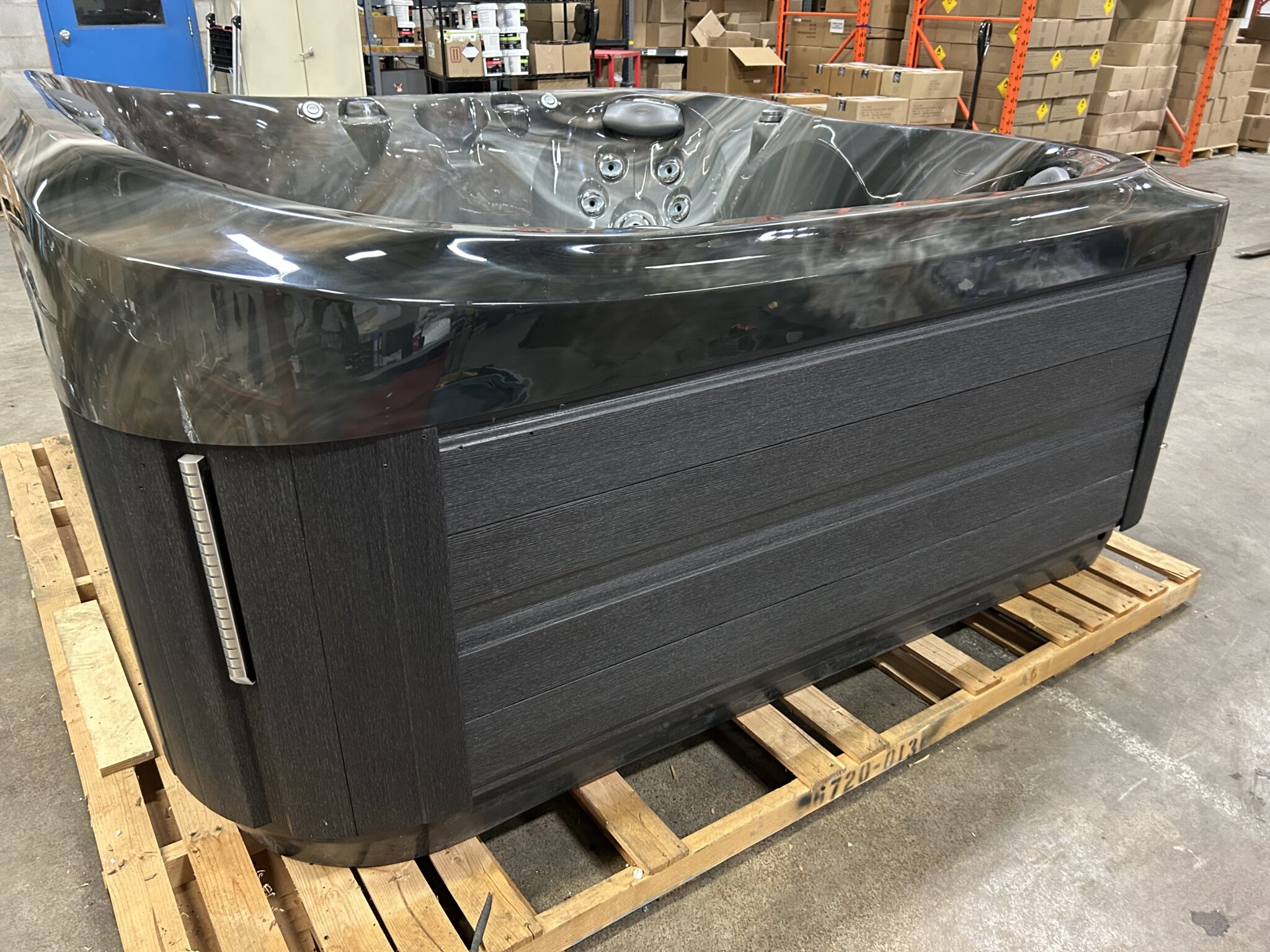 Jacuzzi J-475 side exterior panel with textured dark cabinet finish